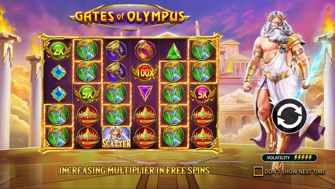 Слот Gates of Olympus — поле 6x5 и Зевс с множителями