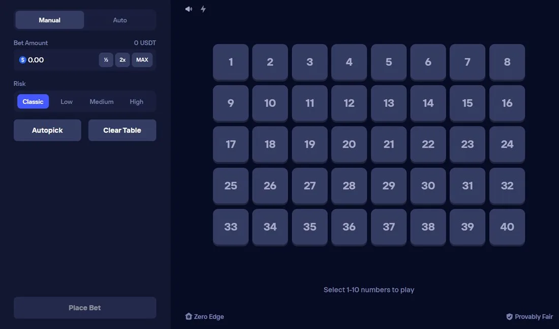Keno — скриншот игры
